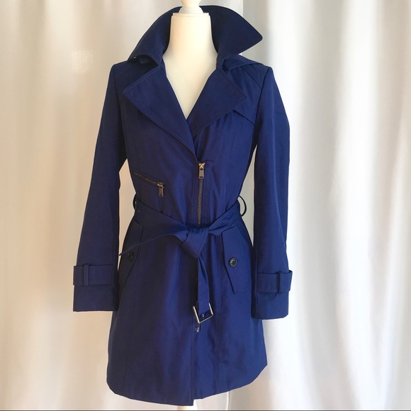 Andrew Marc trench - Marine Blue w liner & hood